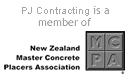PJ Contracting is a member of New Zealand Master Concrete Placers Association